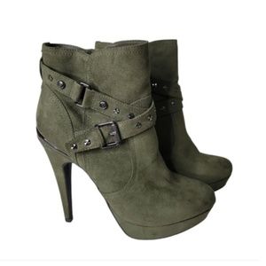 G by Guess Shoes | G by Guess Deeka Green Heel Boot Size 7